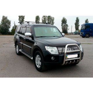 Кенгурятник QT011 (нерж.) Mitsubishi Pajero Wagon IV 2006-2021 рр. фото 2
