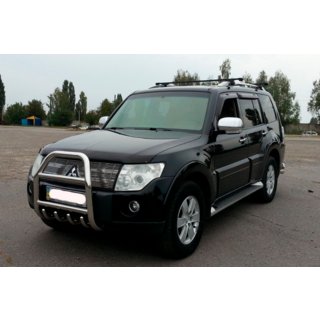 Кенгурятник QT011 (нерж.) Mitsubishi Pajero Wagon IV 2006-2021 рр. фото 1