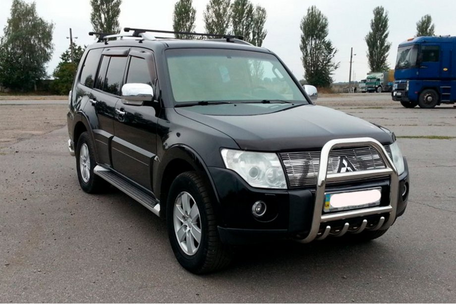Mitsubishi Pajero Wagon IV 2006-2021 рр. Кенгурятник QT011 (нерж.) Фото 2