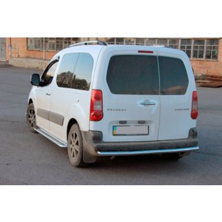 Задній захист (нерж.) Citroen Berlingo 2008-2018 рр. фото 3