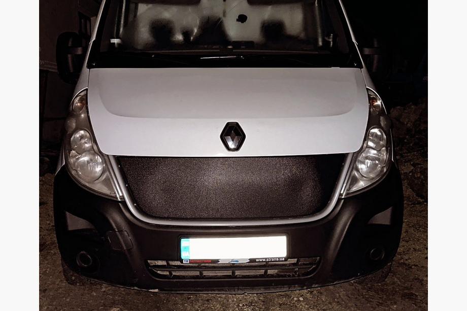 Renault Master 2011-2023 рр. Зимова решітка (2010-2014, верхня) Глянцева Фото 2