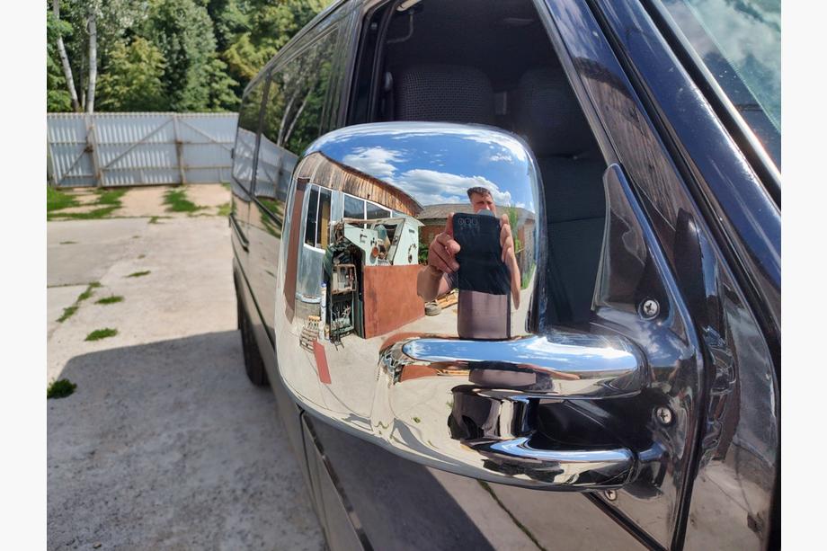 Volkswagen T4 Transporter 1990-2003 рр. Накладки на дзеркала (Carmos, 2 шт, пласт) Carmos - турецький АБС-пластик Фото 5