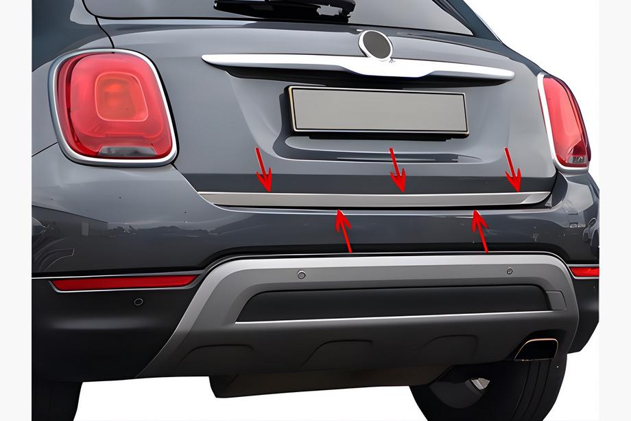 Fiat 500X 2014-2024 рр. Кромка багажника (нерж) Image