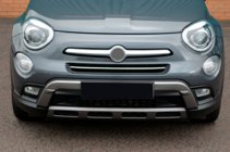 Fiat 500X 2014-2024 рр. Накладка на передній бампер (нерж) фото 5