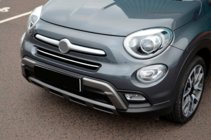 Fiat 500X 2014-2024 рр. Накладка на передній бампер (нерж) фото 4