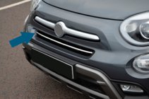 Fiat 500X 2014-2024 рр. Накладка на передній бампер (нерж) фото 1