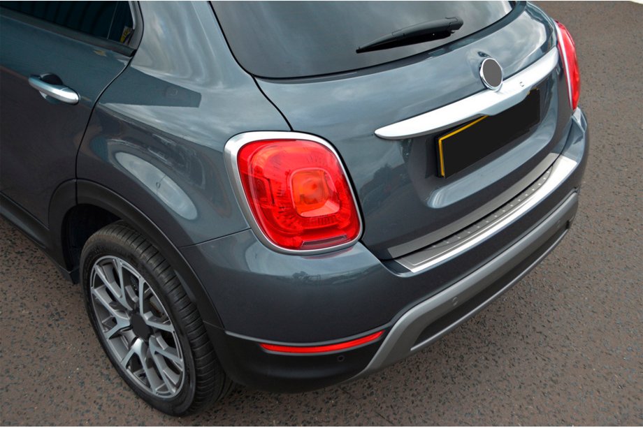 Fiat 500X 2014-2024 рр. Накладка на задній бампер OmsaLine (нерж) Image