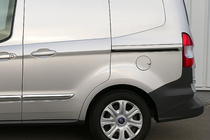 Ford Courier 2014-2023 рр. Молдинги зсувних дверей (2 шт., нерж) фото 1