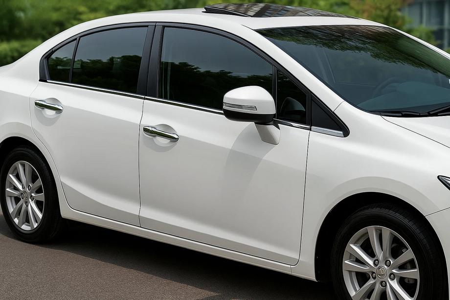 Honda Civic Sedan IX 2011-2016 рр. Зовнішня окантовка вікон OmsaLine (6 шт, нерж) Фото 1
