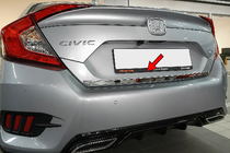 Honda Civic Sedan X 2016-2021 рр. Кромка багажника (нерж) фото 1