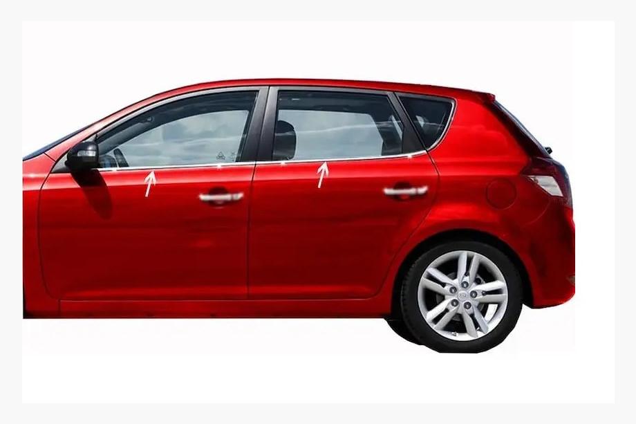 Opel Astra K 2016-2021 рр. Окантовка вікон (нерж) Верх↗низ Фото 10