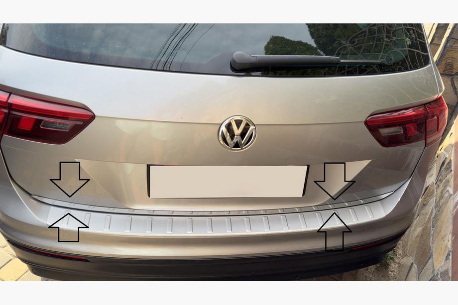 Volkswagen Tiguan 2016-2023 рр. Кромка багажника (нерж) Фото 7