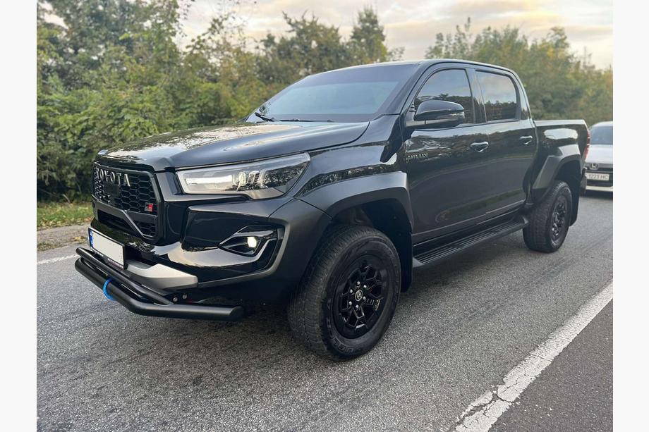 Toyota Hilux 2015- рр. Передній вус подвійний Vegas (2015-2020, чорний, 76мм) Фото 8