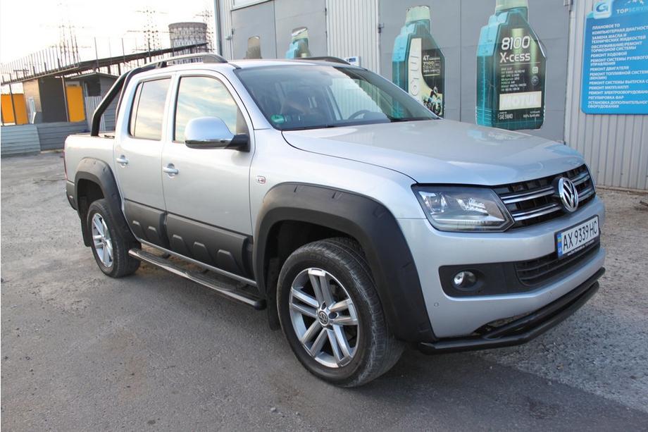 Volkswagen Amarok 2010-2022 рр. Передній вус подвійний Vegas 76/42 2010-2016 (чорний) Фото 2