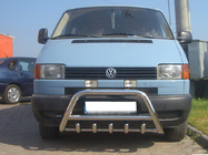 Volkswagen T4 Transporter 1990-2003 рр. Кенгурятник WT003 60мм (нерж) 50мм, з написом фото 8