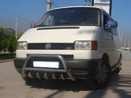 Volkswagen T4 Transporter 1990-2003 рр. Кенгурятник WT003 60мм (нерж) 50мм, з написом фото 9
