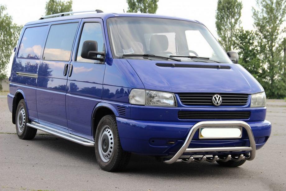 Volkswagen T4 Transporter 1990-2003 рр. Кенгурятник WT003 60мм (нерж) 50мм, без напису Фото 4