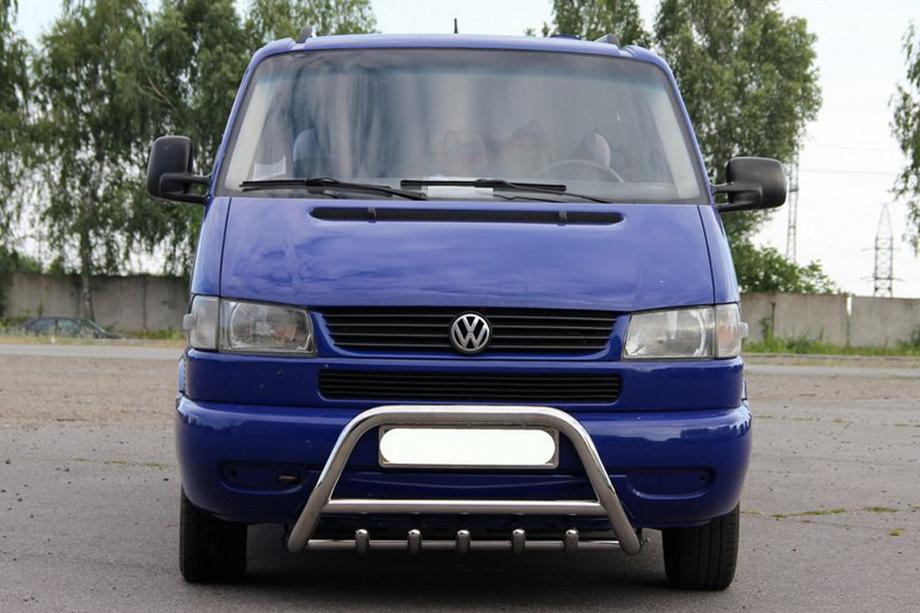 Volkswagen T4 Transporter 1990-2003 рр. Кенгурятник WT003 60мм (нерж) 50мм, без напису Фото 2