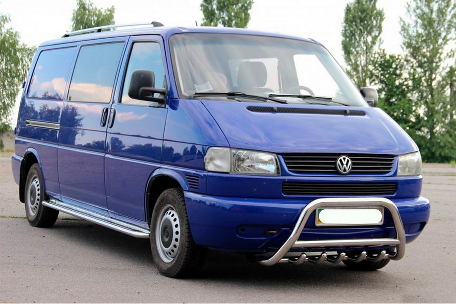 Volkswagen T4 Transporter 1990-2003 рр. Кенгурятник WT003 60мм (нерж) 50мм, без напису Фото 5