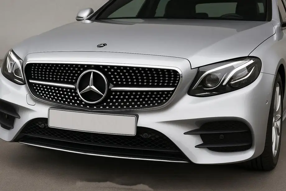 Mercedes E-class W213 2016-2023 рр. Передня решітка Diamond Black (для Avantgarde/AMG-Line/E43 AMG/E53 AMG 2016-2020) Без місця під камеру Фото 1