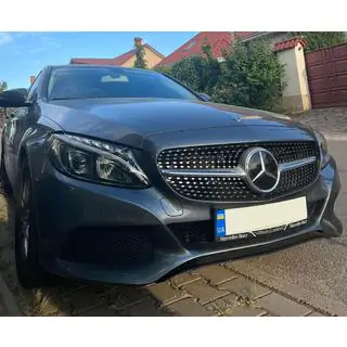 Передня решітка Diamond Silver (для Avantgarde/AMG-Line/C43 AMG) фото 4