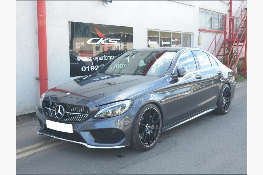 Mercedes C-class W205 2014-2021 рр. Передня решітка Diamond Silver (для Avantgarde/AMG-Line/C43 AMG) 2018+, з камерою Фото 18