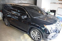 Honda Pilot 2015-2022 рр. Бокові пороги Оригінал (2 шт, алюміній) фото 9