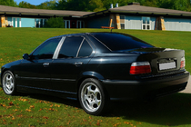 BMW 3 серія E36 1990-2000 рр. Хром на стійки (нерж.) фото 1