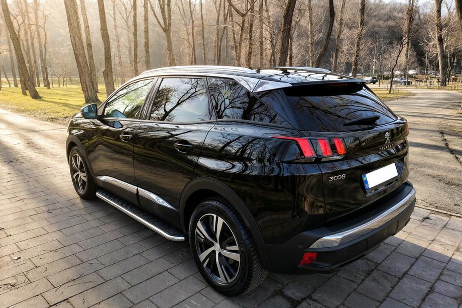 Peugeot 3008 2016-2023 рр. Бокові пороги Maydos V1 (2 шт., алюміній ↗ нерж) Image
