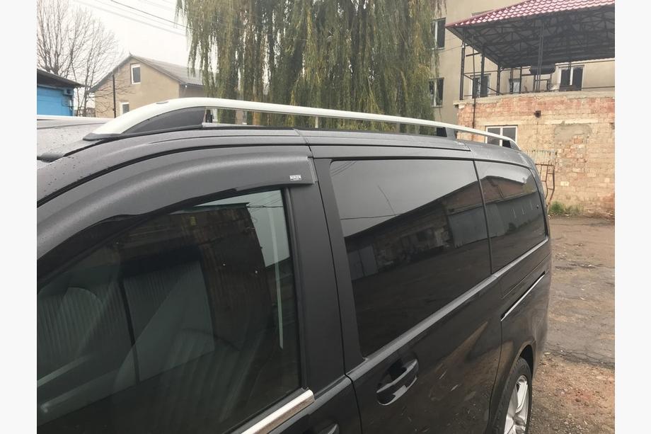 Mercedes Vito W639 2004-2014 рр. Рейлінги сірі Skyport (суцільний метал) Фото 2