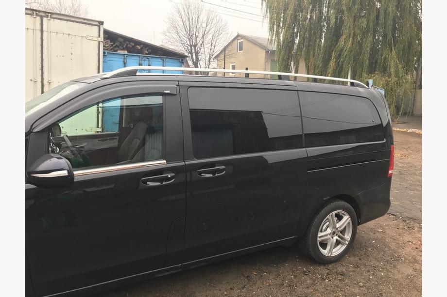 Mercedes Vito W639 2004-2014 рр. Рейлінги сірі Skyport (суцільний метал) Фото 3