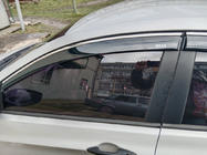 Hyundai Accent 2011-2017 рр. Вітровики з хромованим молдингом SD (4 шт, Niken) фото 2