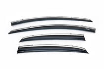 Hyundai I-30 2012-2017 рр. Вітровики з хромованим молдингом HB (4 шт, Niken) фото 2