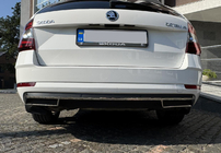 Skoda Octavia III A7 2013-2019 рр. Задній дифузор обведення (2013-2017, нержвавейка) фото 7