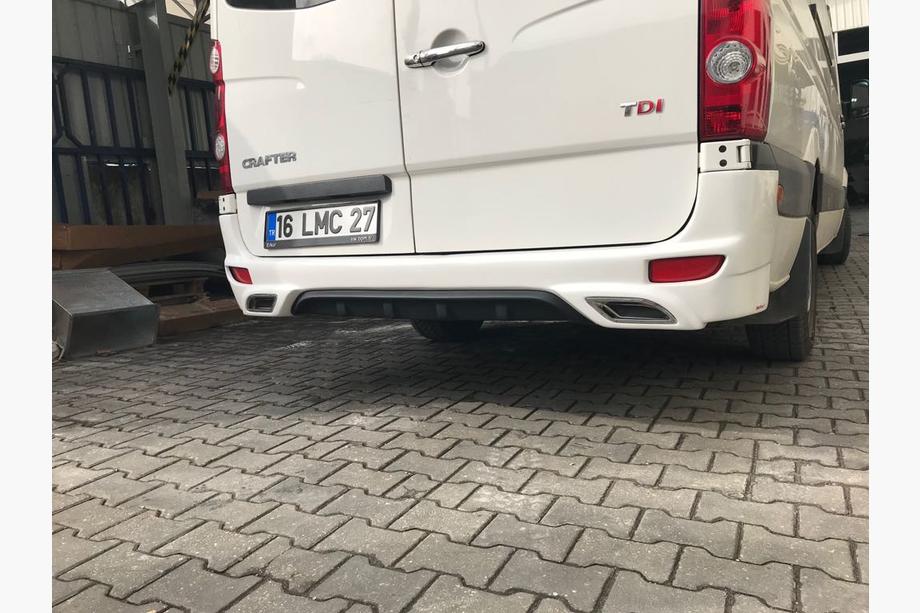 Mercedes Sprinter W906 2006-2018 рр. Накладка на задній бампер V2 (під фарбування) Фото 3