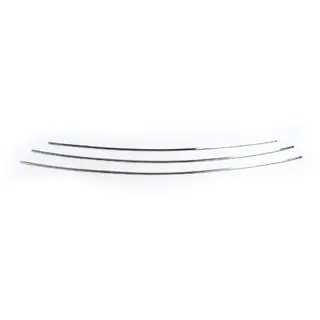 Накладки на решітку (3 шт, нерж) Peugeot 407 2004-2011 рр. фото 3