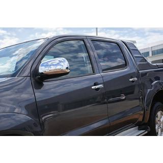 Накладки на дзеркала (2 шт., нерж) Toyota Hilux 2006-2015 рр. фото 1