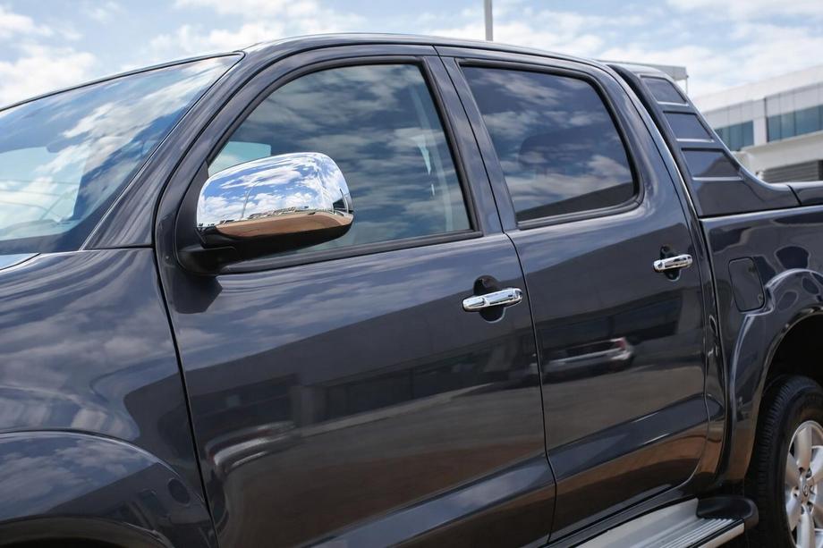 Toyota Hilux 2006-2015 рр. Накладки на дзеркала (2 шт., нерж) ABS пластик Фото 1