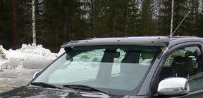 Mitsubishi L200 2006-2015 рр. Козирьок на лобове скло (чорний, на рамі) фото 5