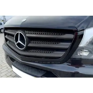 Накладки на решітку (6 шт, карбон) Mercedes Vito/V-class W447 2014- рр. фото 4