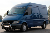 Mercedes Sprinter W901/902/903/904/905 1995-2006 рр. Кенгурятник WT004 (нерж.) фото 2