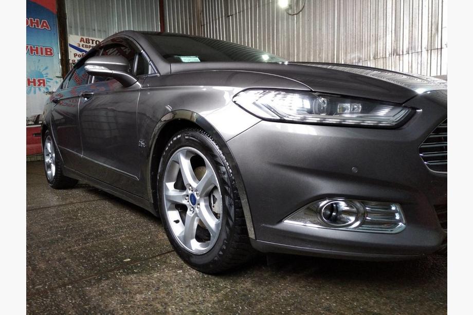 Ford Mondeo 2014-2022 рр. Накладки на арки (Liftback, 4 шт, нерж) Фото 9
