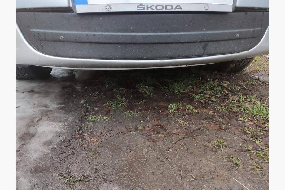 Skoda Octavia II A5 2010-2013 рр. Зимова накладка на решітку (нижня) Фото 1