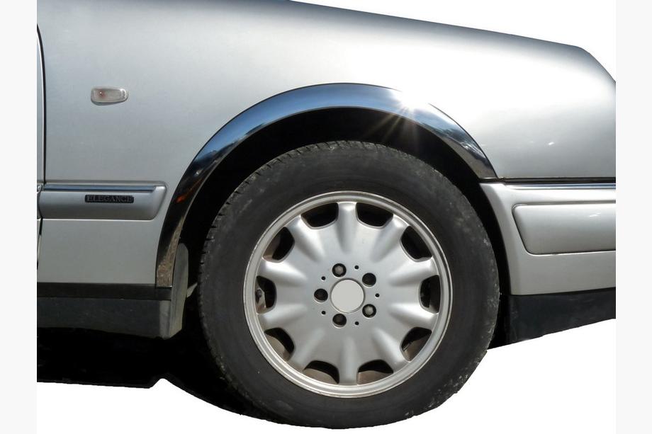 Mercedes E-class W210 1995-2002 рр. Накладки на арки (4 шт, нерж) Фото 2