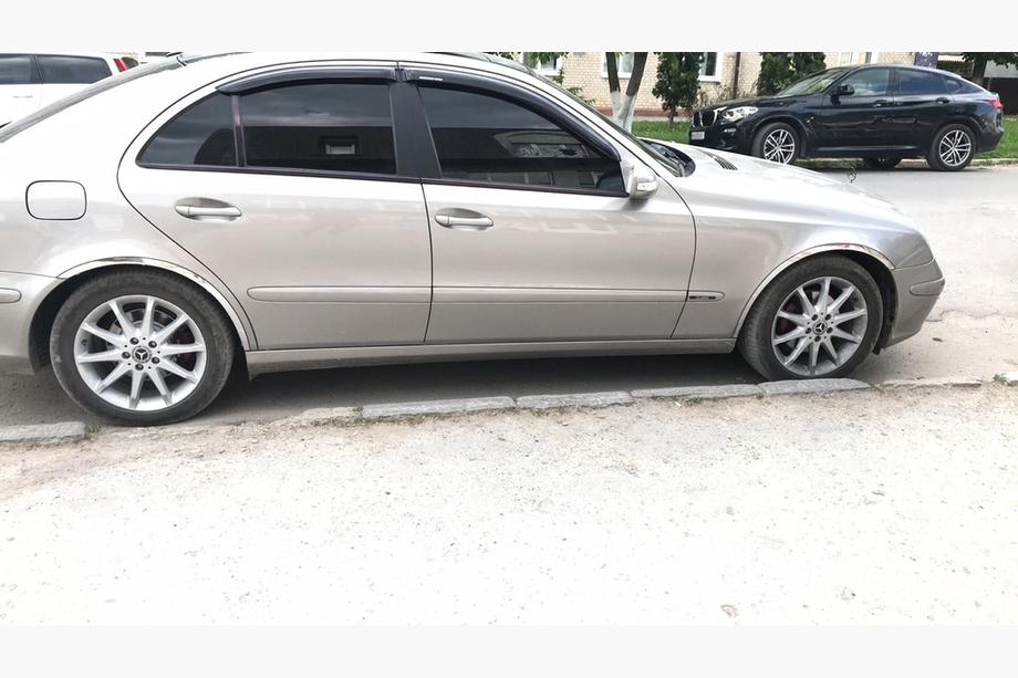 Mercedes E-class W211 2002-2009 рр. Накладки на арки (4 шт, нерж) Фото 4