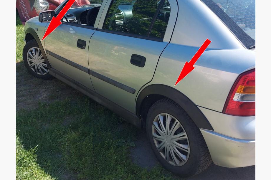 Opel Astra G classic 1998-2012 рр. Накладки на арки (SD/HB) (4 шт, чорні) Image