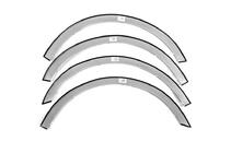 Skoda Roomster 2006-2015 рр. Накладки на арки (4 шт, нерж) фото 12