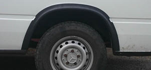 Volkswagen LT 1995-2006 рр. Накладки на арки (6 шт, чорні) фото 3