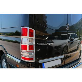 Накладки на стопи (2 шт, нерж.) Mercedes Sprinter W906 2006-2018 рр. фото 2