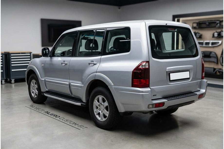 Mitsubishi Pajero Wagon III 1999-2006 рр. Бокові пороги Fullmond (2 шт., алюм.) Image